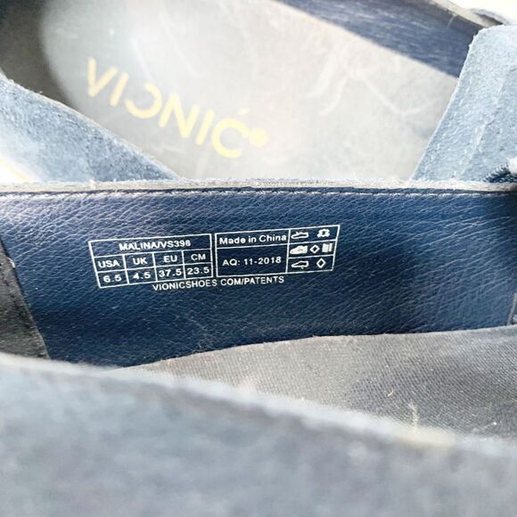 Vionic Malina Navy Suede Perforated Slip On Comfort Loafer Sneakers Women’s 6.5 - Picture 8 of 8